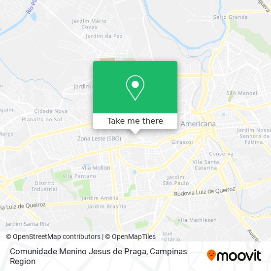 Comunidade Menino Jesus de Praga map