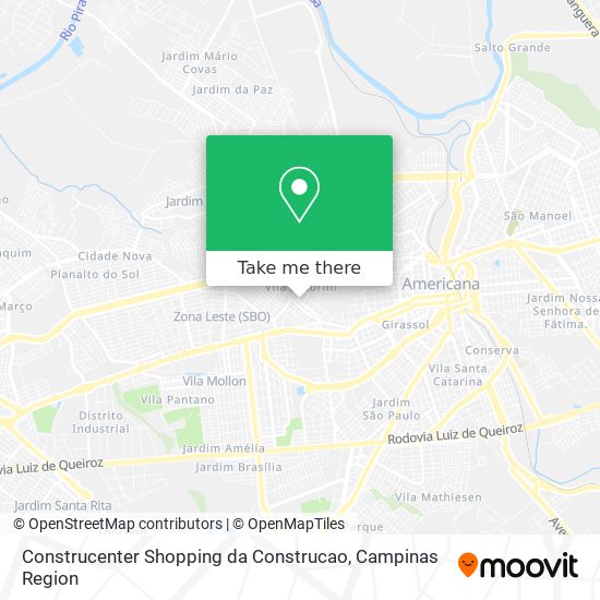 Mapa Construcenter Shopping da Construcao