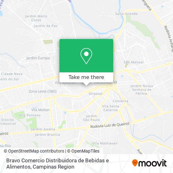 Bravo Comercio Distribuidora de Bebidas e Alimentos map