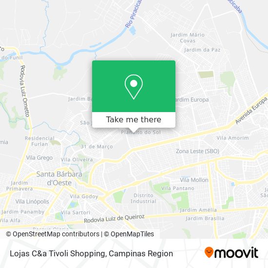 Lojas C&a Tivoli Shopping map