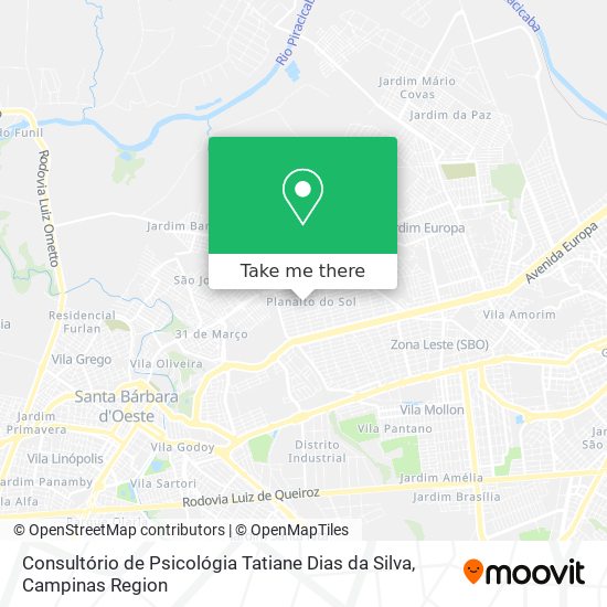 Consultório de Psicológia Tatiane Dias da Silva map