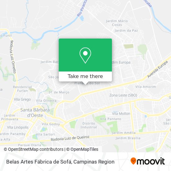Belas Artes Fábrica de Sofá map