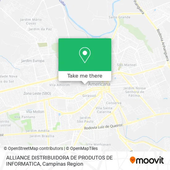 ALLIANCE DISTRIBUIDORA DE PRODUTOS DE INFORMATICA map