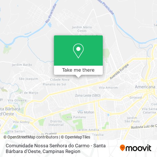 Comunidade Nossa Senhora do Carmo - Santa Bárbara d'Oeste map