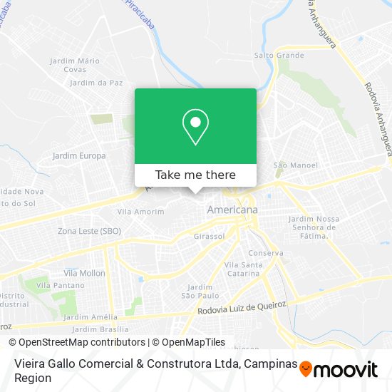 Vieira Gallo Comercial & Construtora Ltda map