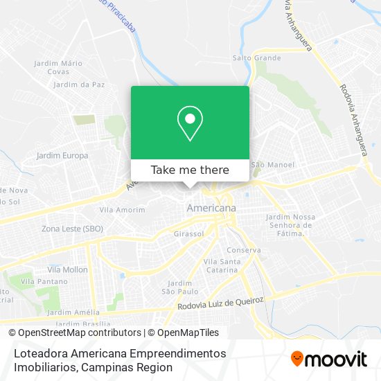 Loteadora Americana Empreendimentos Imobiliarios map