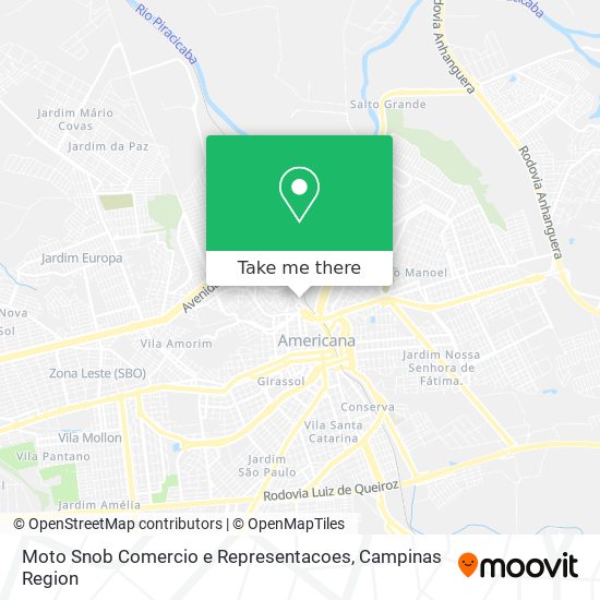 Moto Snob Comercio e Representacoes map
