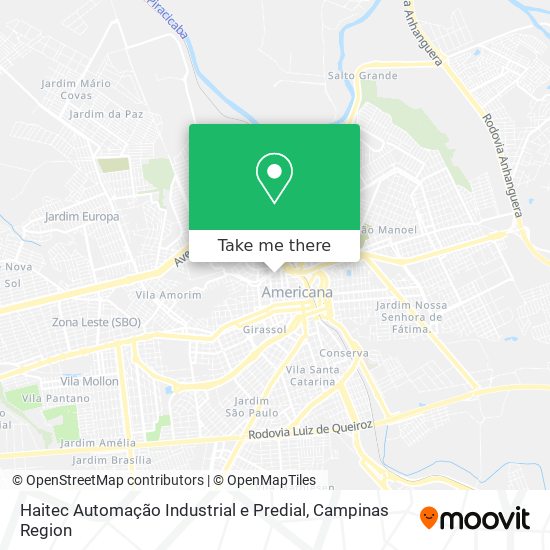 Mapa Haitec Automação Industrial e Predial