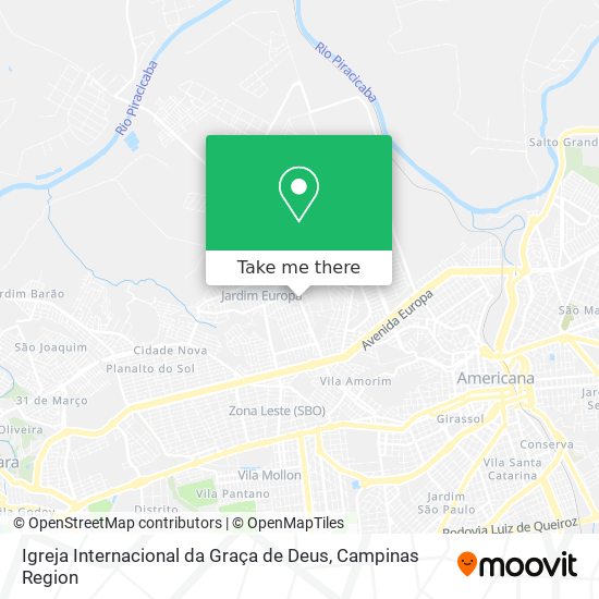 Mapa Igreja Internacional da Graça de Deus