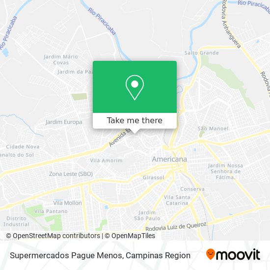 Supermercados Pague Menos map