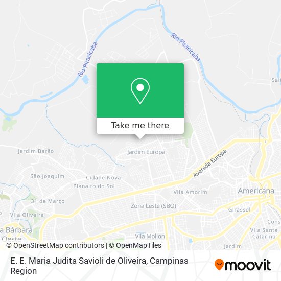 E. E. Maria Judita Savioli de Oliveira map