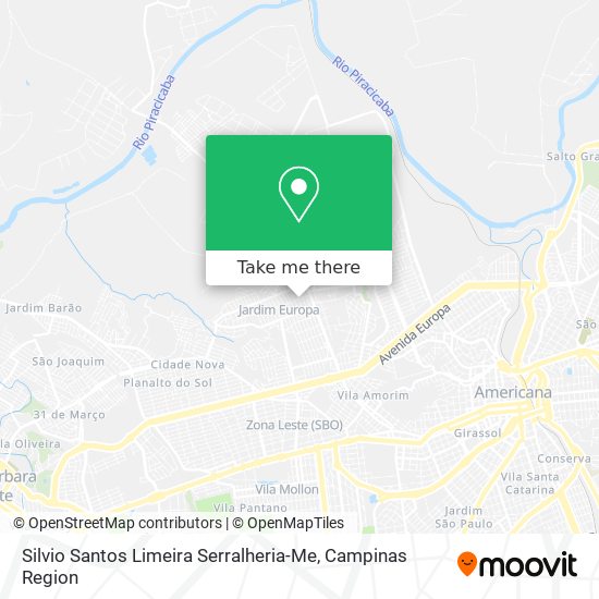 Mapa Silvio Santos Limeira Serralheria-Me