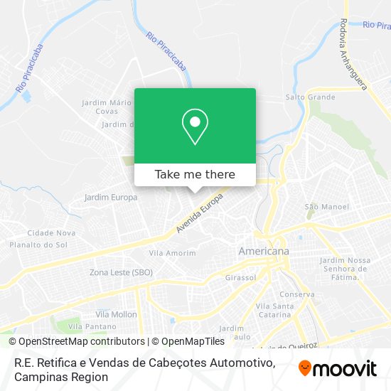 R.E. Retifica e Vendas de Cabeçotes Automotivo map