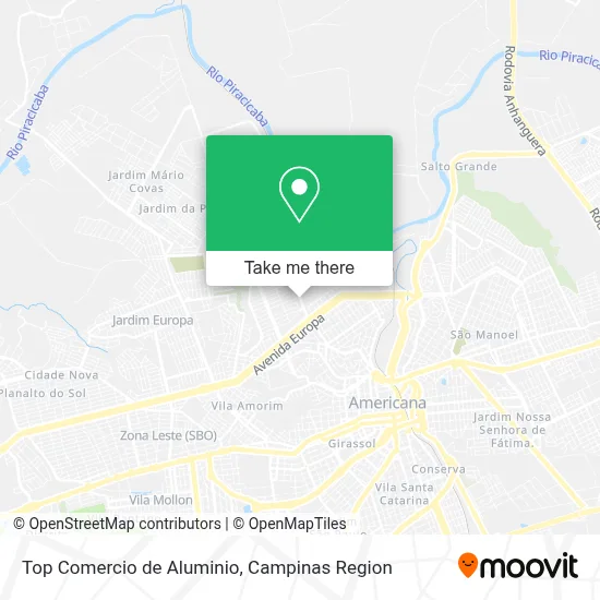 Top Comercio de Aluminio map