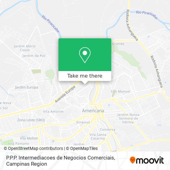 P.P.P. Intermediacoes de Negocios Comerciais map