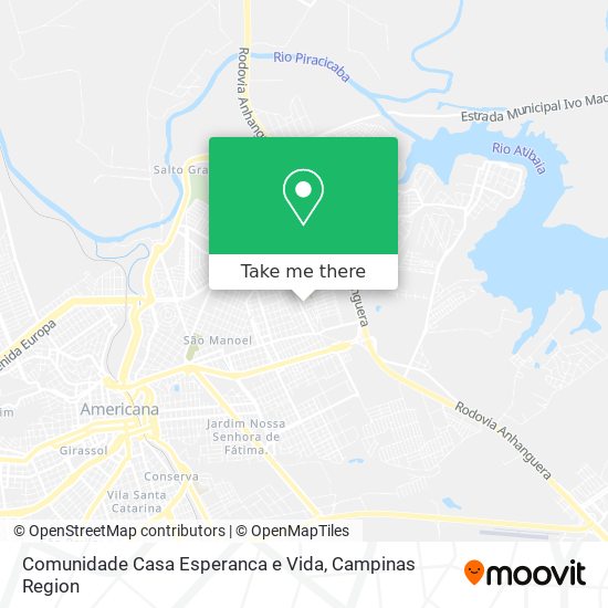 Mapa Comunidade Casa Esperanca e Vida