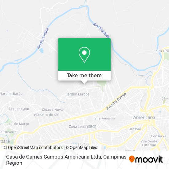 Casa de Carnes Campos Americana Ltda map