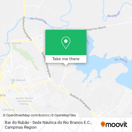 Mapa Bar do Rubão - Sede Náutica do Rio Branco E.C.