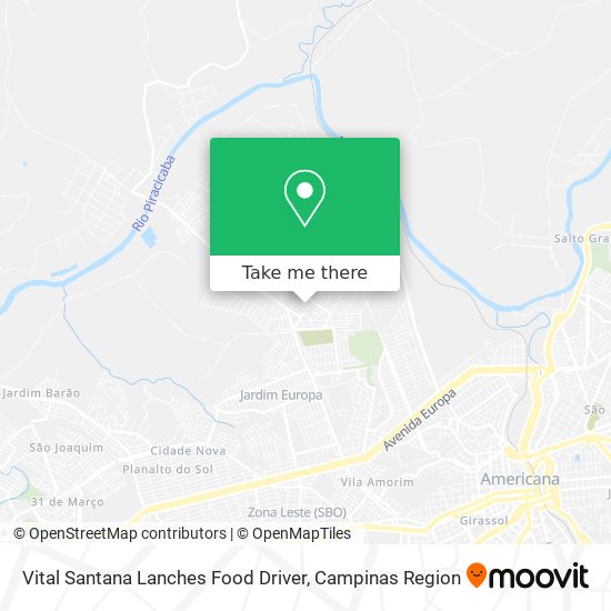 Vital Santana Lanches Food Driver map