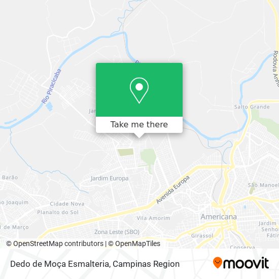 Dedo de Moça Esmalteria map