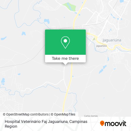 Hospital Veterinário Faj Jaguariuna map