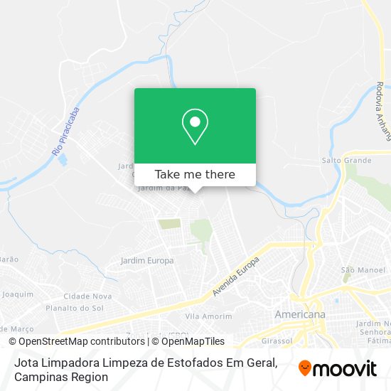 Mapa Jota Limpadora Limpeza de Estofados Em Geral