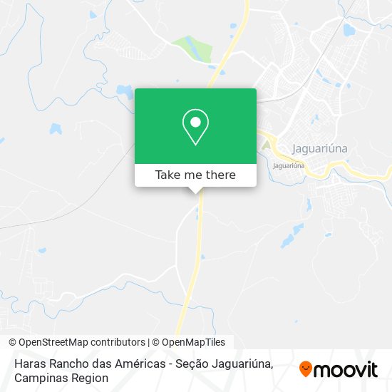 Mapa Haras Rancho das Américas - Seção Jaguariúna