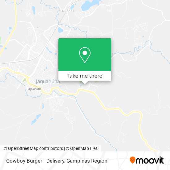 Mapa Cowboy Burger - Delivery