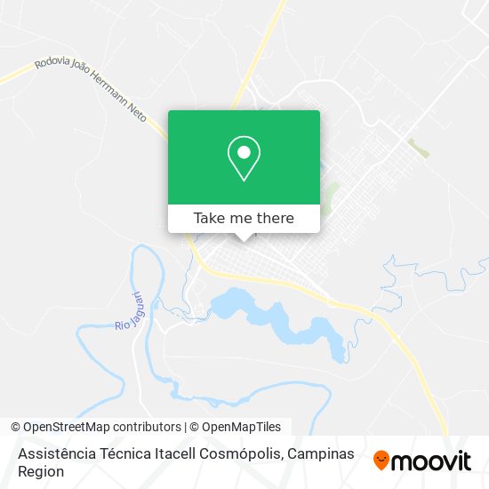 Assistência Técnica Itacell Cosmópolis map