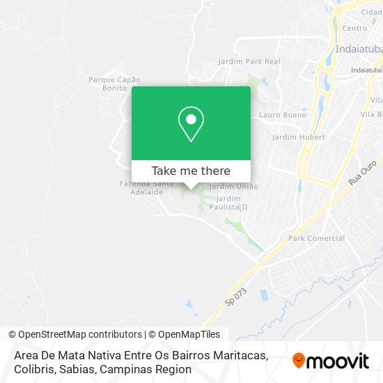 Area De Mata Nativa Entre Os Bairros Maritacas, Colibris, Sabias map