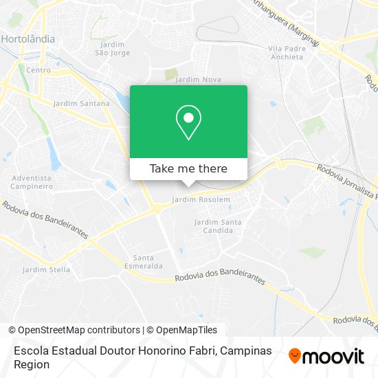 Mapa Escola Estadual Doutor Honorino Fabri