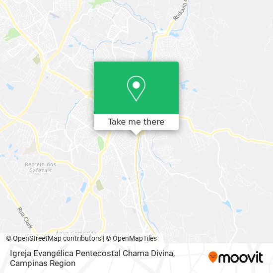 Mapa Igreja Evangélica Pentecostal Chama Divina