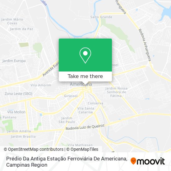 Prédio Da Antiga Estação Ferroviária De Americana map