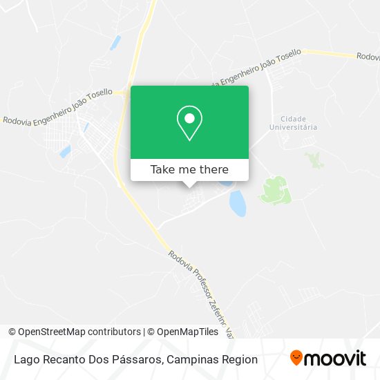 Lago Recanto Dos Pássaros map