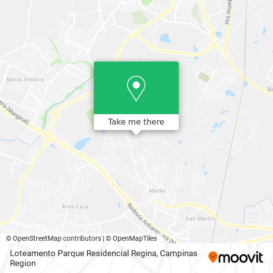 Loteamento Parque Residencial Regina map
