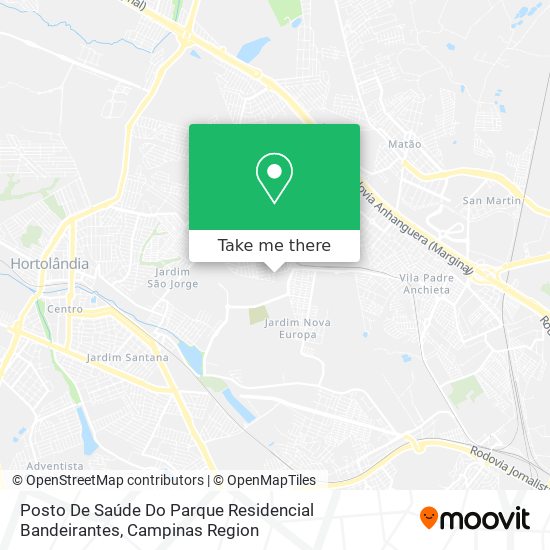 Posto De Saúde Do Parque Residencial Bandeirantes map