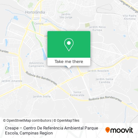 Mapa Creape – Centro De Referência Ambiental Parque Escola