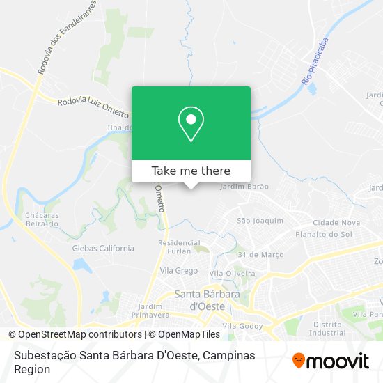 Subestação Santa Bárbara D'Oeste map
