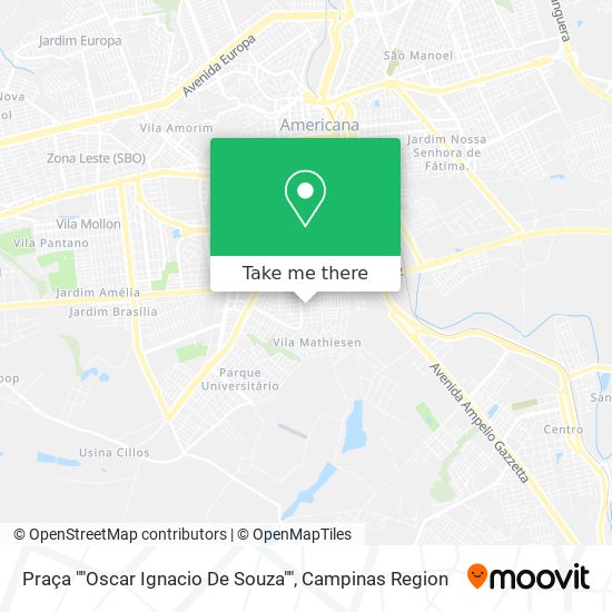 Mapa Praça ""Oscar Ignacio De Souza""