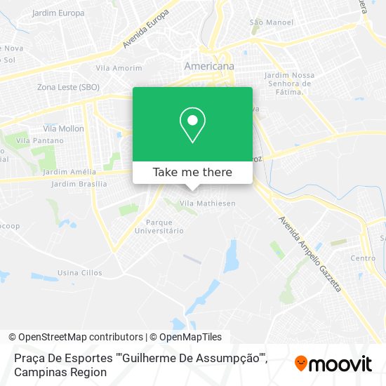 Mapa Praça De Esportes ""Guilherme De Assumpção""