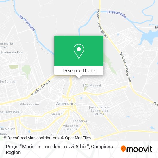 Praça ""Maria De Lourdes Truzzi Arbix"" map