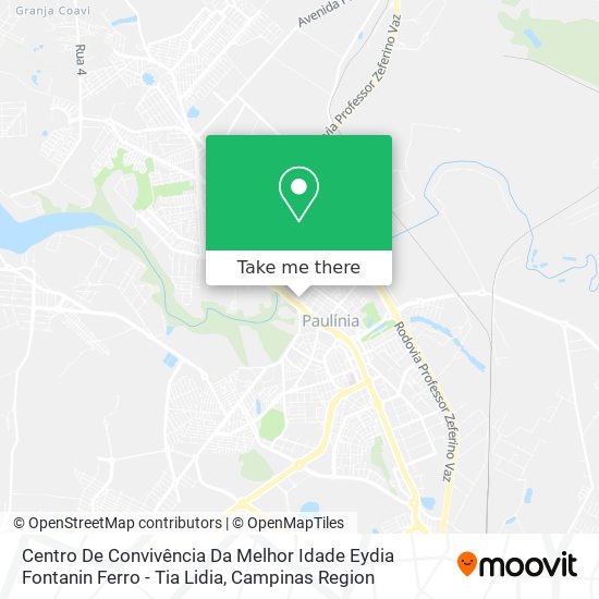 Mapa Centro De Convivência Da Melhor Idade Eydia Fontanin Ferro - Tia Lidia