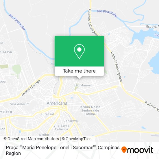 Praça ""Maria Penelope Tonelli Sacoman"" map