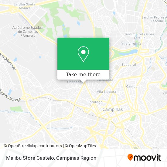 Mapa Malibu Store Castelo