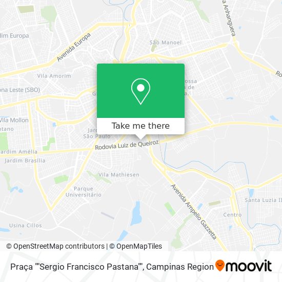 Mapa Praça ""Sergio Francisco Pastana""