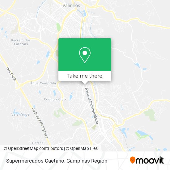 Mapa Supermercados Caetano