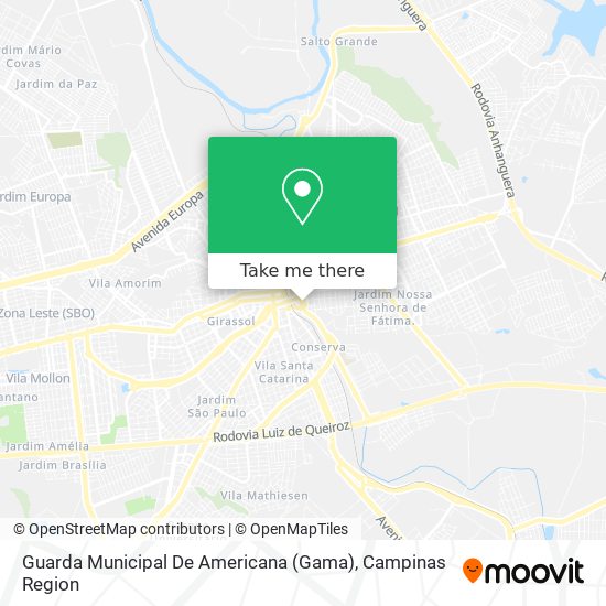 Mapa Guarda Municipal De Americana (Gama)