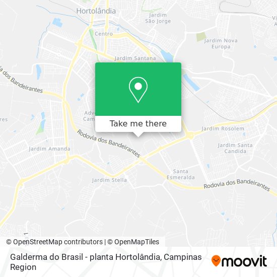 Galderma do Brasil - planta Hortolândia map