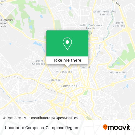 Uniodonto Campinas map