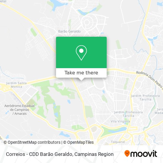 Mapa Correios - CDD Barão Geraldo